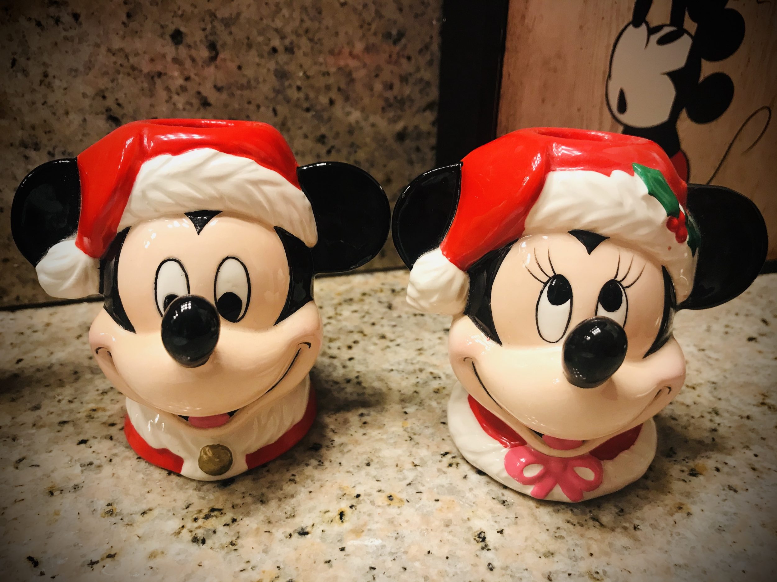 Mickey and Minnie heads Candle holder