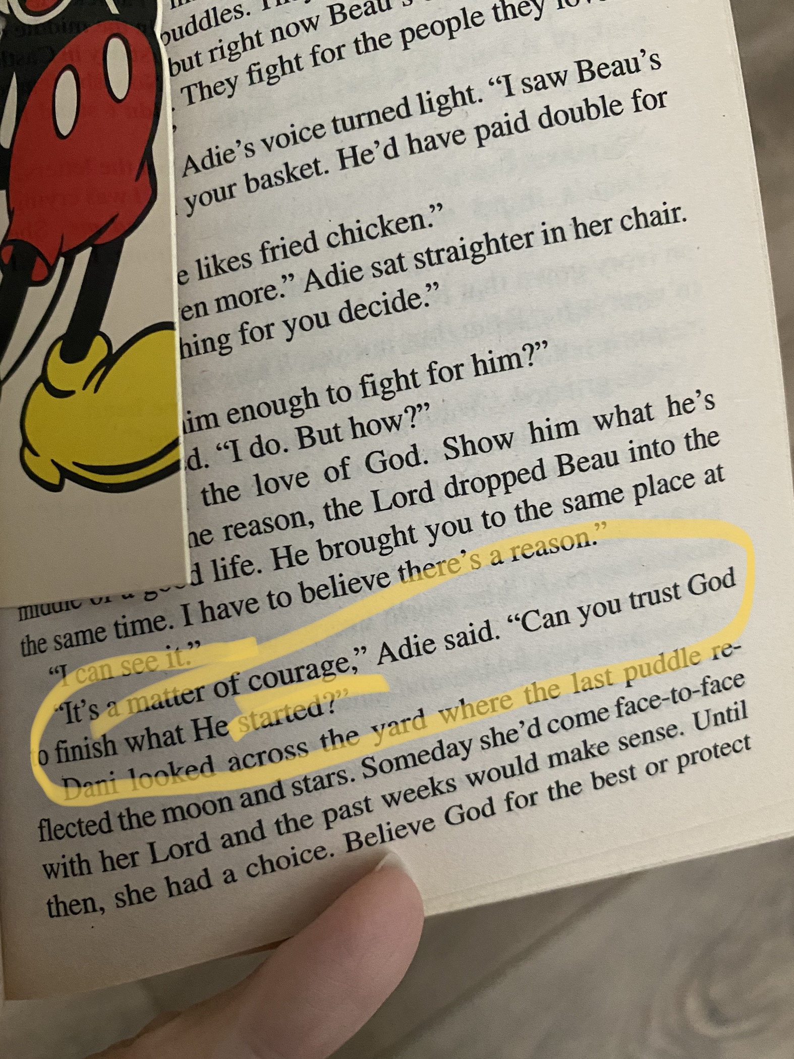 courage sighting from inside a book