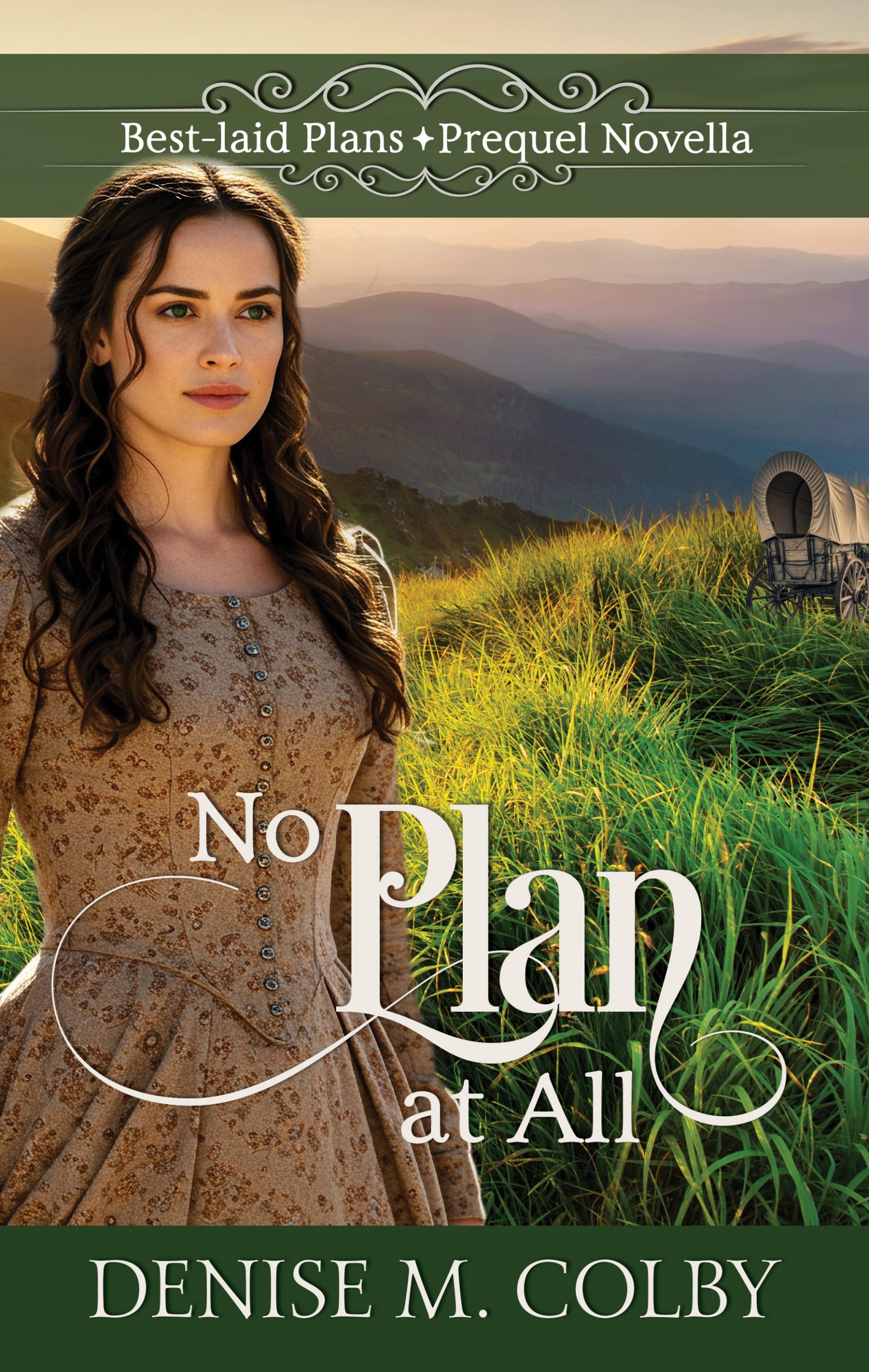 No Plan At All book cover reveal. this is the prequel novella in the best-laid plans series by denise m. colby and is a travel romance with hidden identity, strangers to lovers, and forced proximity tropes